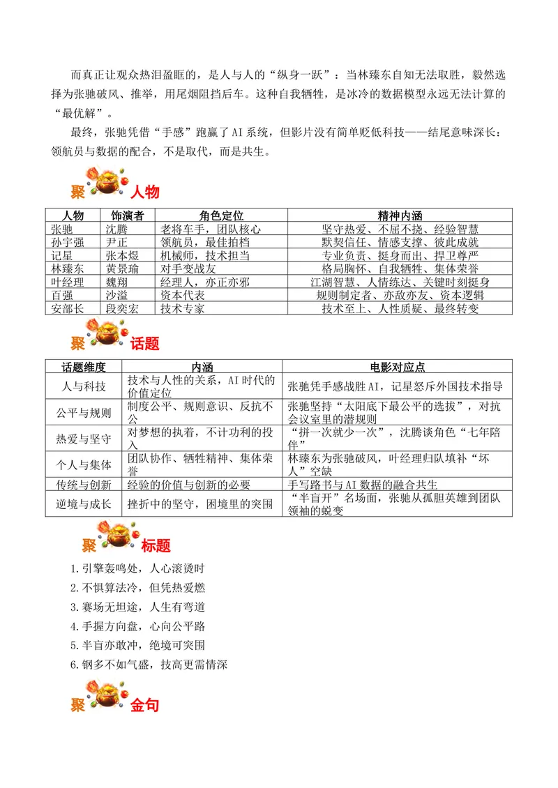 《《飞驰人生3》：不惧算法冷，但凭热爱燃_专项复习_2026年-语文专项复习_262026年高考语文写作之素材聚宝盆（全国通用）》第2页预览