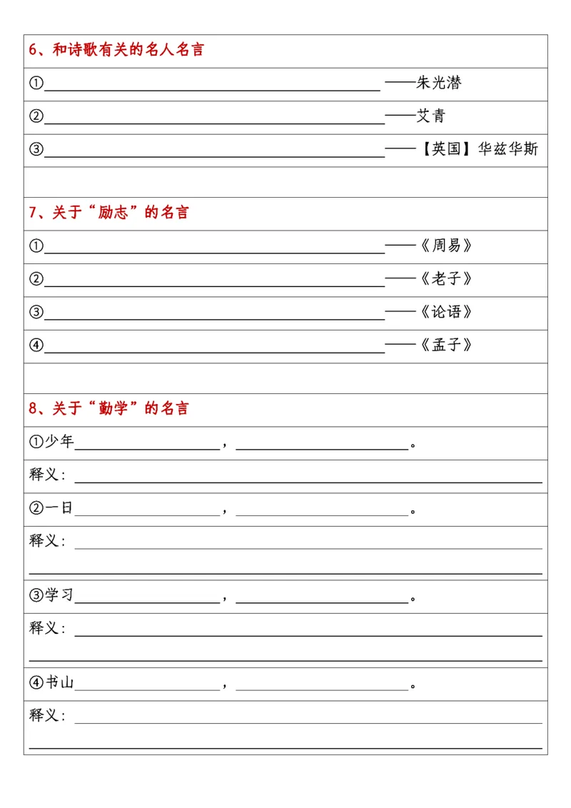 《1.17寒假预习检测默写单四下语文_小学1-6年级全科全套_1-6年级全科下册_四年级_其他补充资料_热门资料_语文》第4页预览