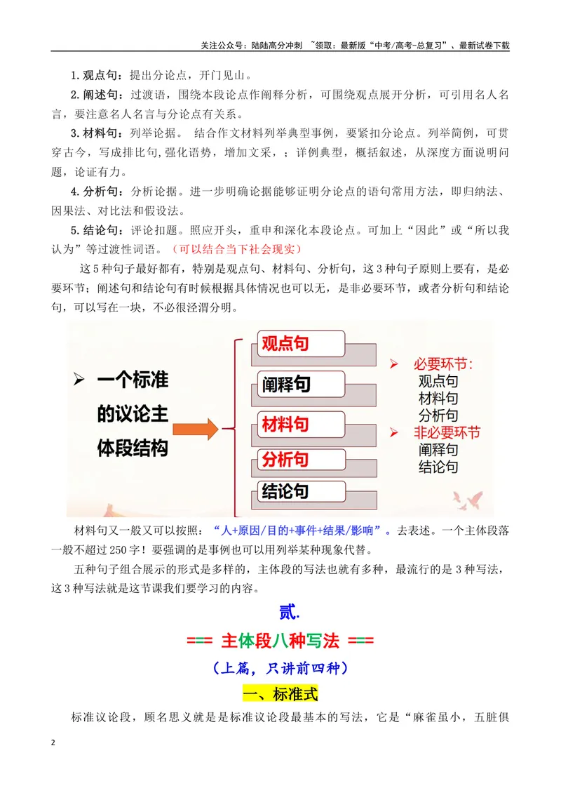 《2025议论文主体段8种常见模式结构讲与练（上篇学生版）_专项复习_2025年_2025年高考语文议论文写作秘籍》第2页预览