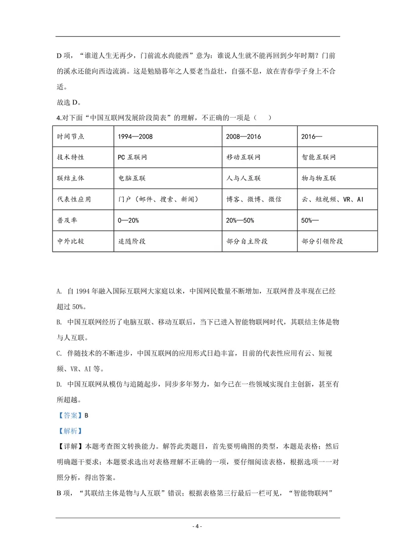 《2020年江苏省高考语文试卷解析版_专项复习_2026年-语文专项复习_2008年-2025年语文高考真题_2008-2020年高考_地方卷_江苏高考语文07-21_A4word版_PDF版（赠送）》第4页预览