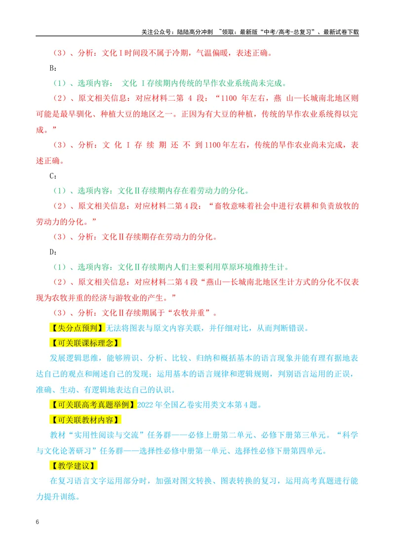 《2024年九省联考语文试题之命题解析+教材衔接+教学建议+真题关联_专项复习_2024年_2024高考语文1月九省联考猜想卷真题汇编完全解读_2024年1月“九省联考”语文真题完全解读与考后提升(6)份》第6页预览