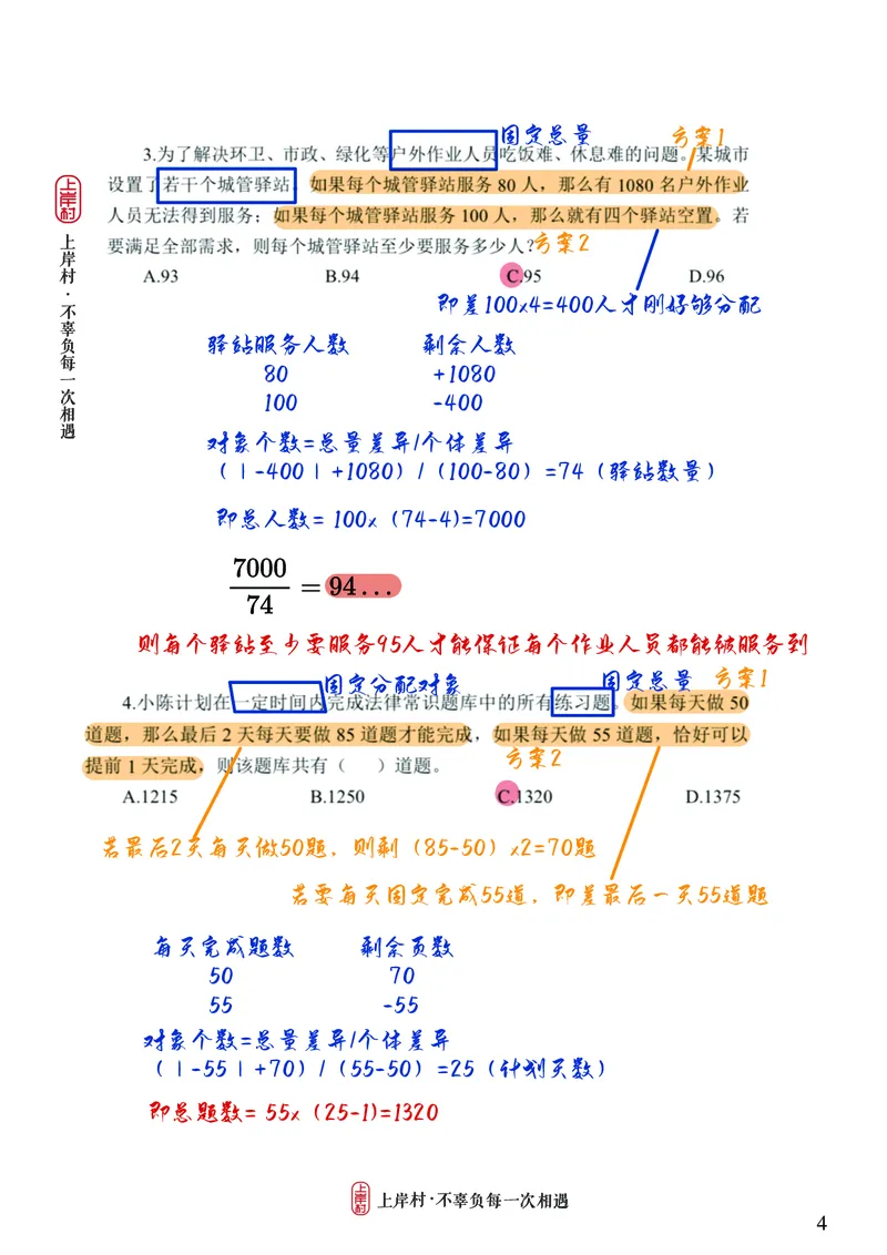 《王炎丨26数量讲练大满贯笔记_3539.2027北京定向选调_052027行测资料（名师笔记+技巧+必考点）_11数量关系专项资料》第4页预览
