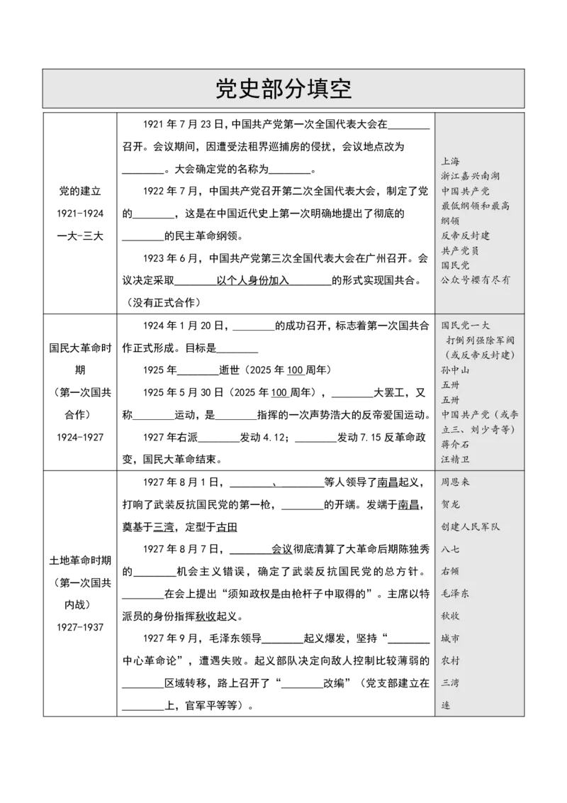 《超格丨26常识挖空完整版（鹤峰）_3539.2027北京定向选调_052027行测资料（名师笔记+技巧+必考点）_08常识专项资料》第5页预览