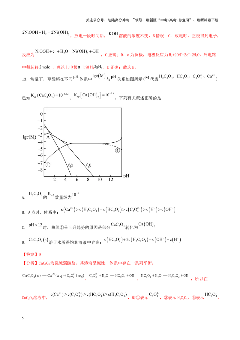 《专练07七道选择题+主观实验题-（解析版）_05-化学-高考总复习_专项复习_2024年_2024年高考化学考前手感保温训练（全国理综卷）_资料》第5页预览