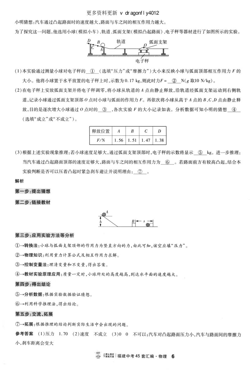 《45套物理题型解题技巧_12.2026年4月全国各地高考模拟卷_2026版初中金考卷•45套中考试卷汇编系列合集_2026版初中金考卷•中考45套汇编数物化(福建版)_2026中考金考卷物理福建版》第8页预览