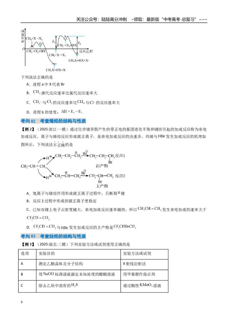 《专题02烃（高效培优讲义）（学生版）_05-化学-高考总复习_一轮复习_2026年-化学高考一轮复习_2026年高考化学一轮复习考点精讲精练（新高考通用）-G58_2026版》第9页预览