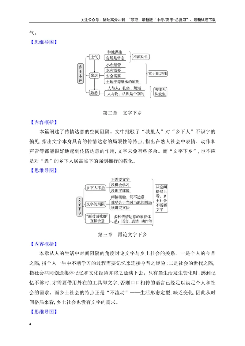 《21整本书阅读之《乡土中国》阅读备考（从教材中来，到高考中去）_一轮复习_2025年_2025年高考语文一轮复习之文学类阅读（全国通用）_资料_1-资料》第4页预览