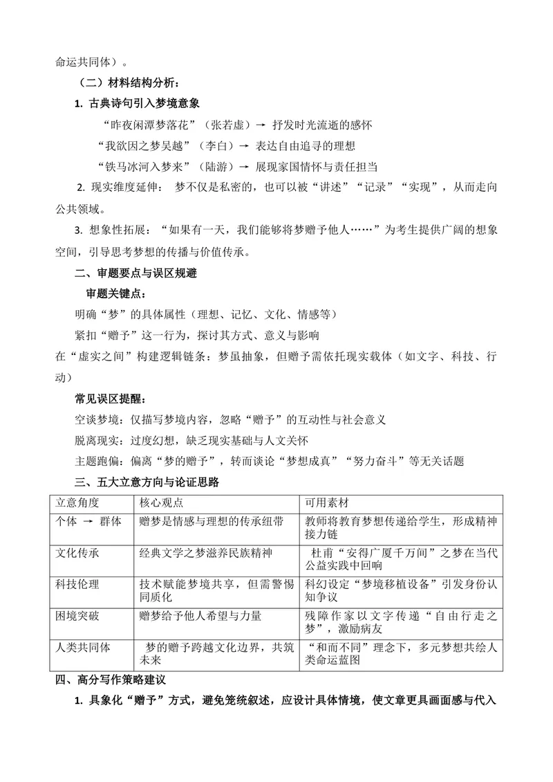 《2025全国二卷作文标杆卷点评与升格突破-（全国通用）_专项复习_2026年-语文专项复习_272026年高考语文写作技巧实战分析与素材运用（全国通用）》第6页预览