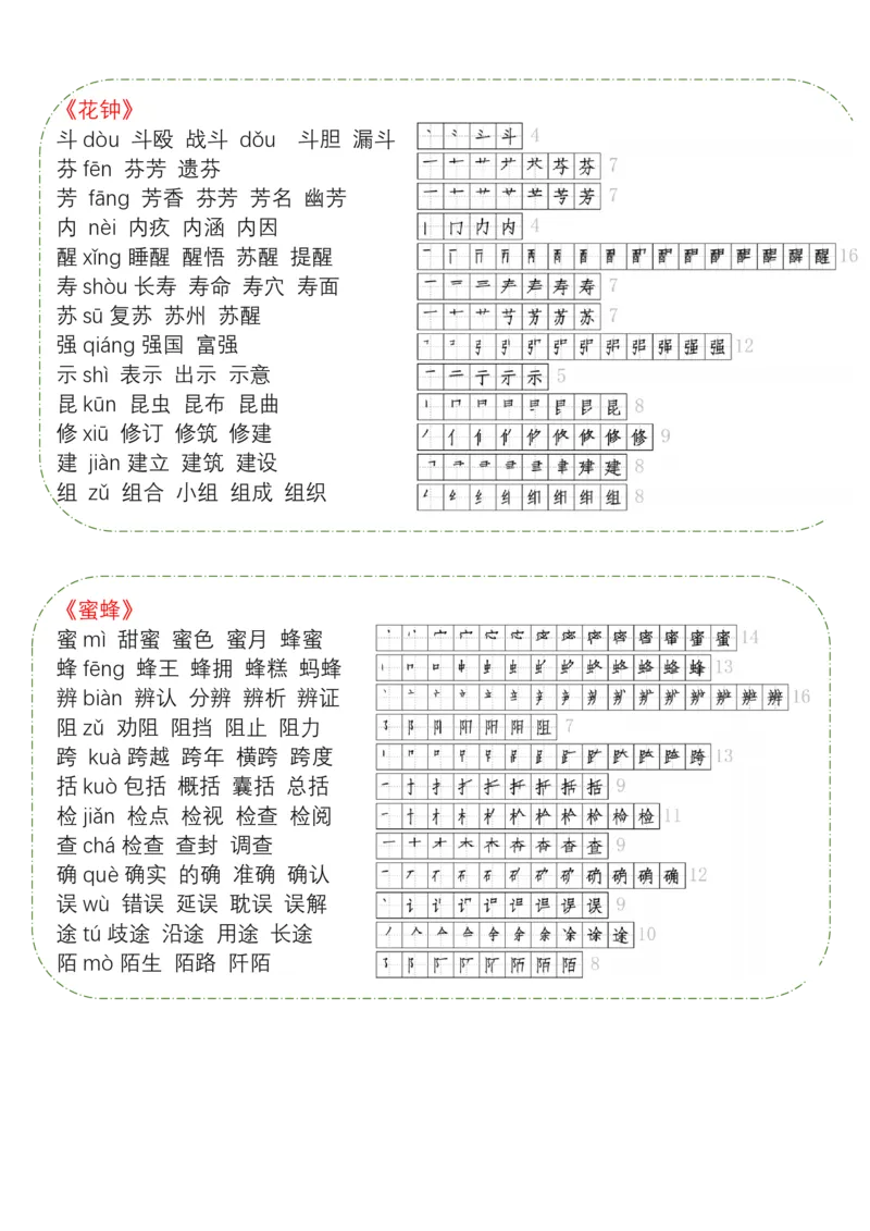 《2024最新部编版语文三年级下册生字带拼音组词汇总_小学1-6年级全科全套_1-6年级全科下册_三年级_其他补充资料_热门资料_语文》第5页预览