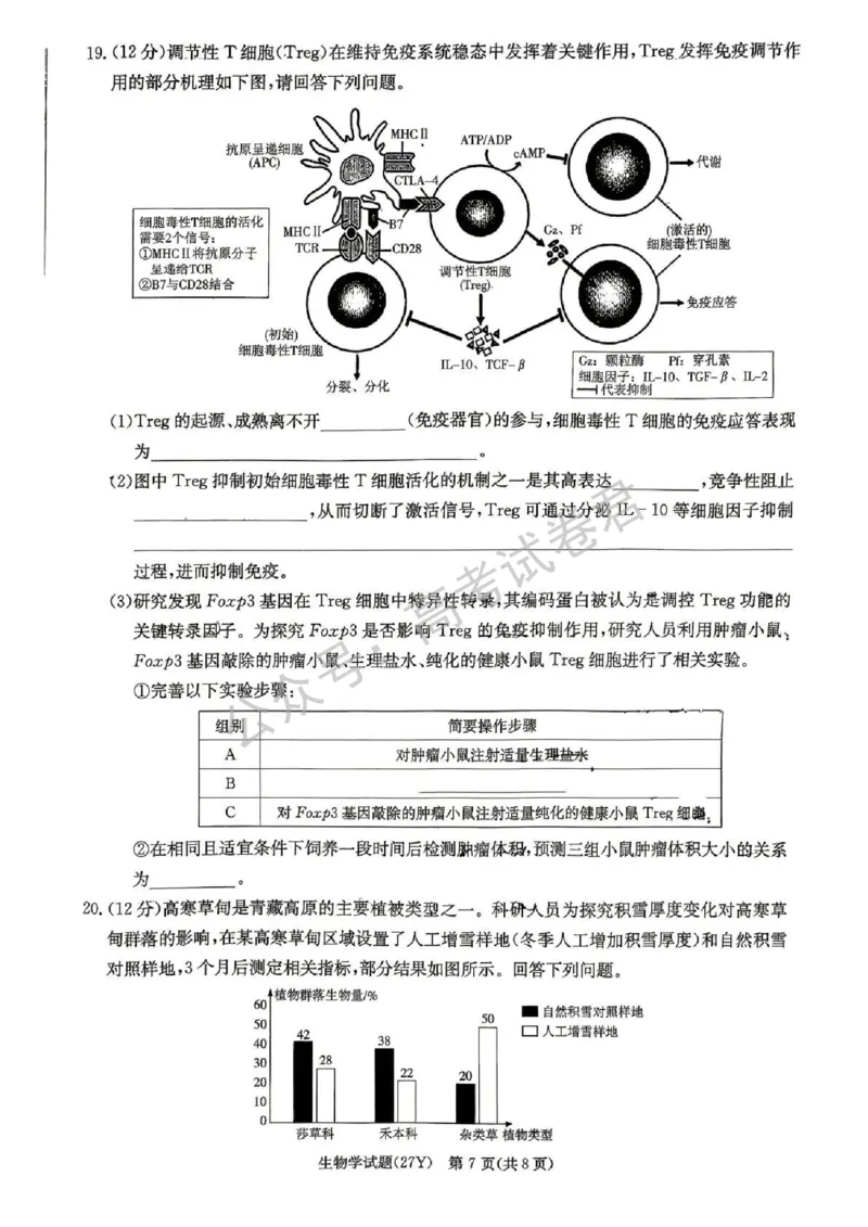 《05_生物_湖南炎德英才名校联考2026-2027年高三上学期开学考试_试卷+答案_小初高学习资料合集(每天更新)_湖南炎德英才名校联考2026-2027年高三上学期开学考试》第7页预览