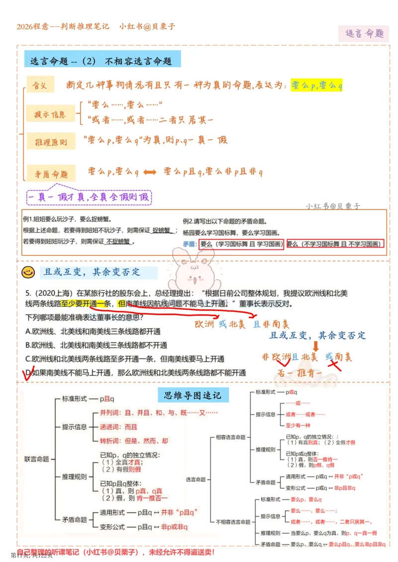 《程意丨26超格判断推理笔记（完整版122页）_3539.2027北京定向选调_052027行测资料（名师笔记+技巧+必考点）_10判断推理）专项资料》第10页预览
