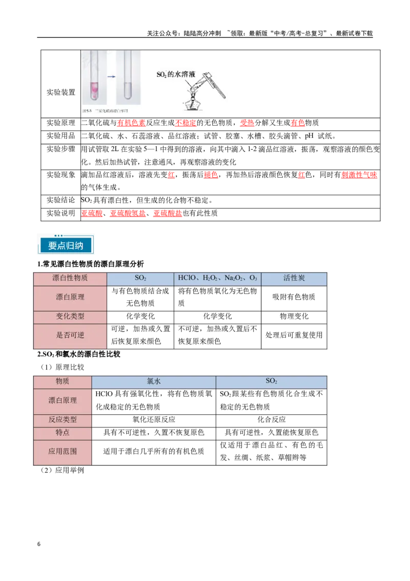 《专题03常见非金属及其应用（教师版）-12页_05-化学-高考总复习_专项复习_2025年_2025年高考化学教材重点实验清单一遍过_资料》第6页预览