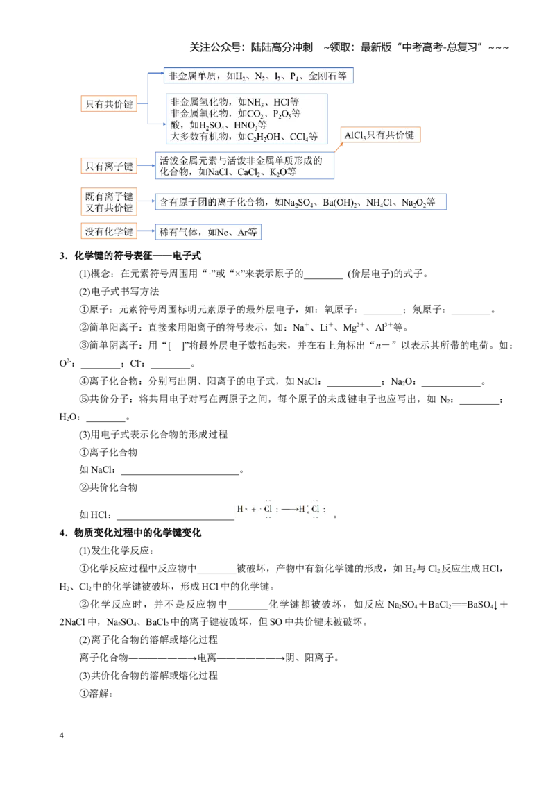 《专题03化学键分子结构与性质（知识清单）（全国通用）（学生版）_05-化学-高考总复习_一轮复习_2026年-化学高考一轮复习_2026年高考化学一轮复习知识清单（全国通用）-G56_2026版》第4页预览