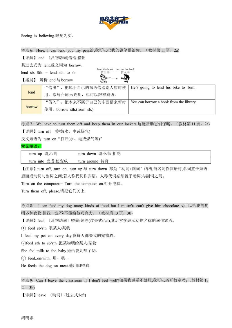 《Unit2单元知识清单（语音知识+单元语法+重点词句+书面表达）_初中全科《知识梳理》打包下载_2025春《名师总结知识点》下册_英语_七年级》第5页预览