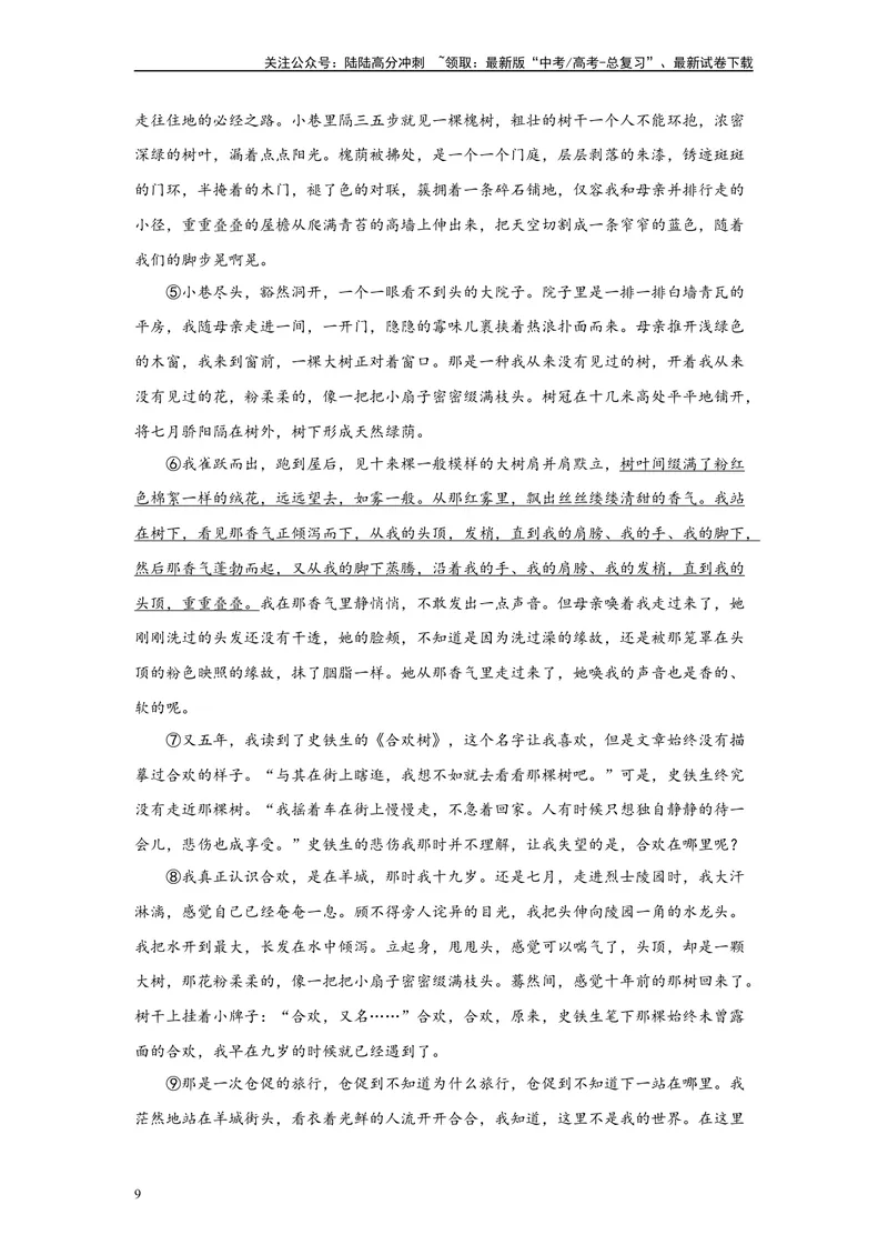 《2024年全国甲卷语文真题变式练习之文学类文本阅读_专项复习_2024年_2024年语文真题变式题》第9页预览