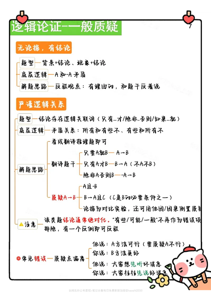 《花生十三判断推理系统班学霸笔记_3539.2027北京定向选调_052027行测资料（名师笔记+技巧+必考点）_10判断推理）专项资料》第7页预览