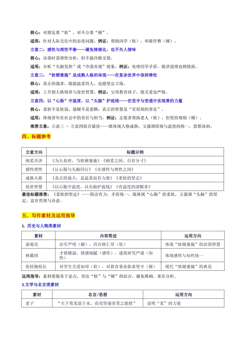 《26届江浙皖高中(县中)发展共同体高三10月联考“心肠与头脑”“感性与知性”“软硬兼施”的辩证思考写作系统指导--备战2026年高考语文各地名校模考卷作文导写_专项复习》第3页预览