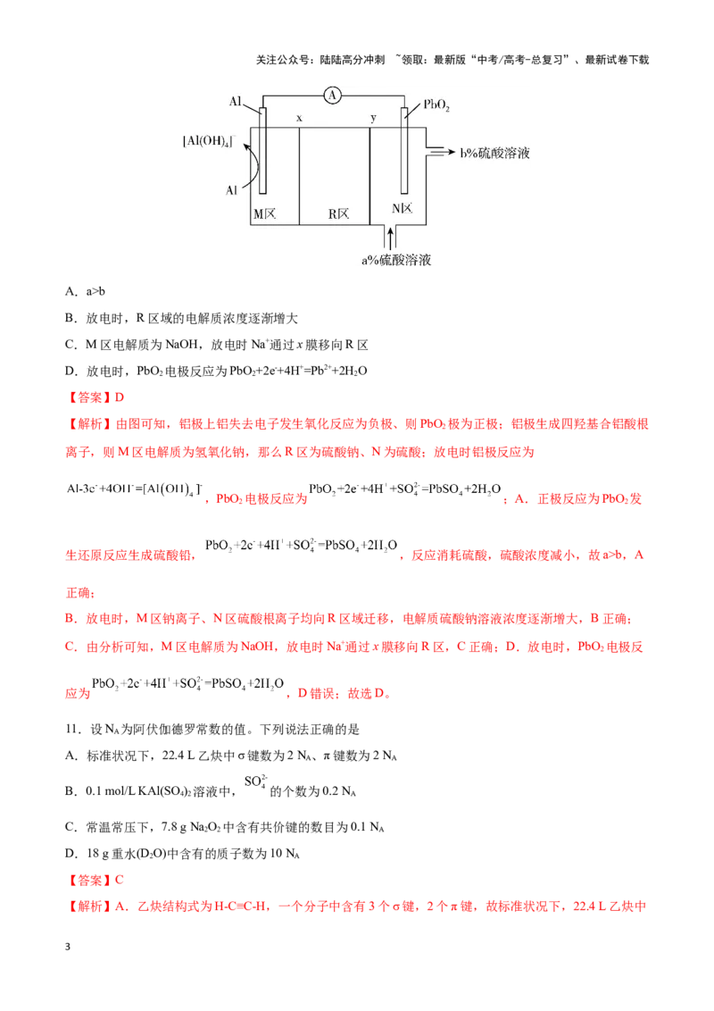 《专练05七道选择题+有机化学基础综合题-（解析版）_05-化学-高考总复习_专项复习_2024年_2023年高考化学考前手感保温训练（全国卷）_资料》第3页预览