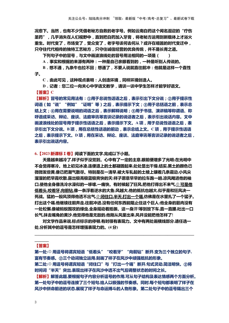 《25.语言文字运用，标点符号-（解析版）_二轮复习_2024年_2024年高考语文二轮专题讲练_资料》第3页预览