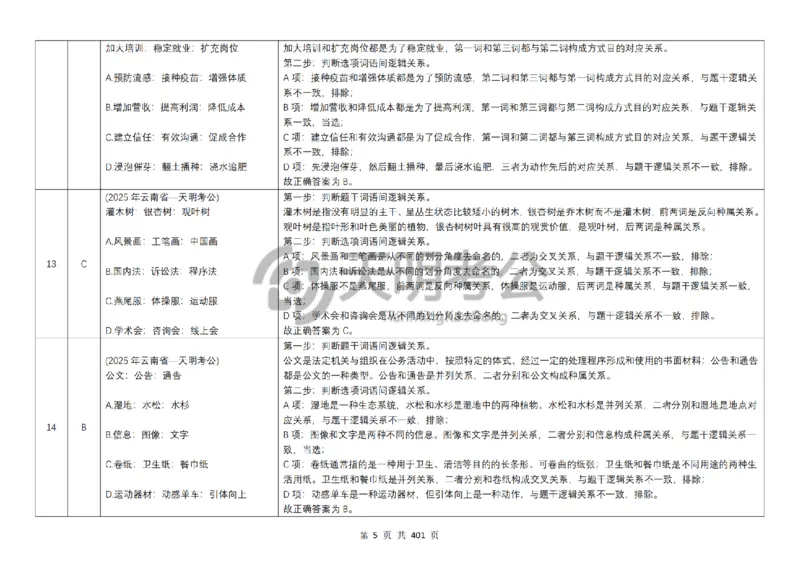 《类比推理乱序（答案5.0）_3539.2027北京定向选调_062027行测刷题-各模块刷题合集pdf版_2027类比推理千题册_（乱序版）类比推理_类比推理乱序版5.0》第6页预览