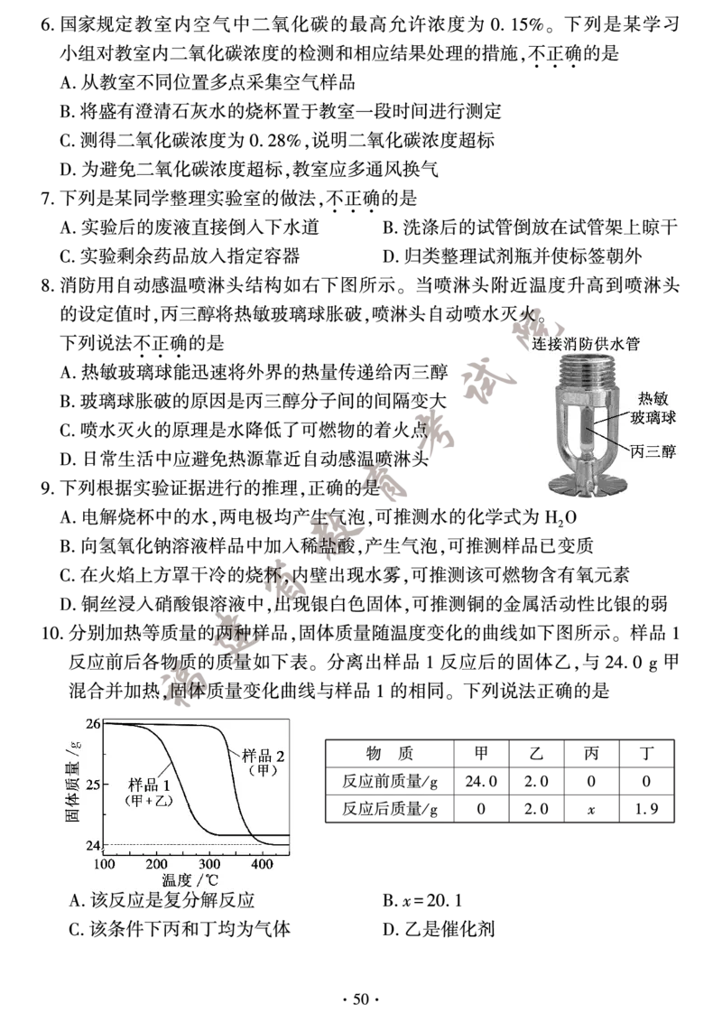 《2023福建化学试卷+答案(PDF版)_12.2026年4月全国各地高考模拟卷_2026版初中金考卷•45套中考试卷汇编系列合集_全国版中考真题(1)_各省市《历年中考真题》2013-2024(10)_福建》第2页预览