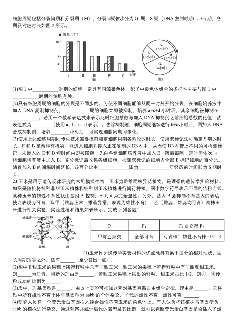 《05_生物_哈尔滨师范大学附属中学2026-2027学年上学期高三第一次调研考试_试卷_小初高学习资料合集（每天更新）_哈尔滨师范大学附属中学2026-2027学年上学期高三第一次调研考试》第7页预览