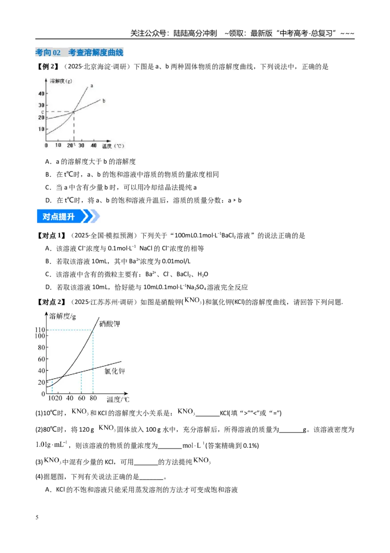《专题02物质的量浓度（高效培优讲义）（学生版）_05-化学-高考总复习_一轮复习_2026年-化学高考一轮复习_2026年高考化学一轮复习考点精讲精练（新高考通用）-G58_2026版》第5页预览