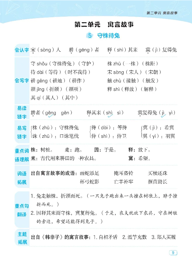 《2023典中点名师划重点三年级下册语文_小学1-6年级全科全套_1-6年级全科下册_三年级_三年级下语文_语文三下各类考点归纳》第9页预览