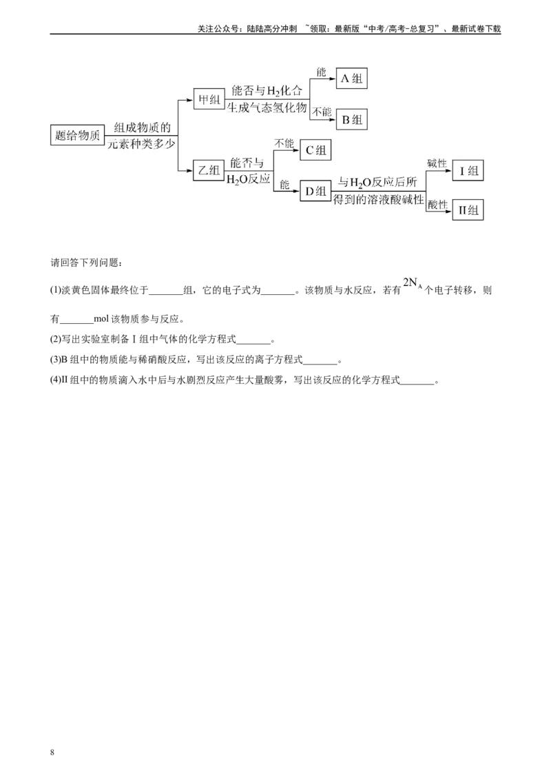 《专题01物质的组成、性质和分类（习题）_05-化学-高考总复习_二轮复习_2025年_2025年高考化学二轮复习专题冲刺讲义习题考点练全国通用》第8页预览