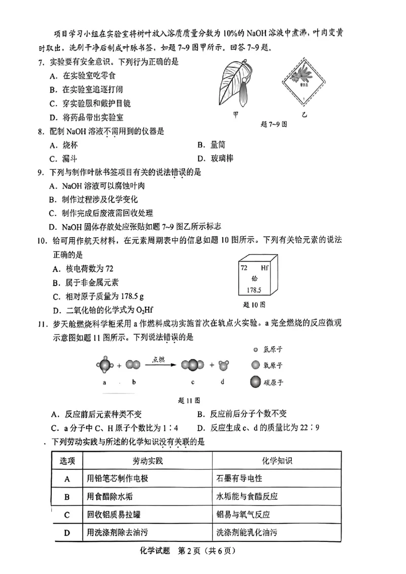 《2023广东省化学试卷+答案(PDF版)_12.2026年4月全国各地高考模拟卷_2026版初中金考卷•45套中考试卷汇编系列合集_全国版中考真题(1)_各省市《历年中考真题》2013-2024(10)_广东》第2页预览