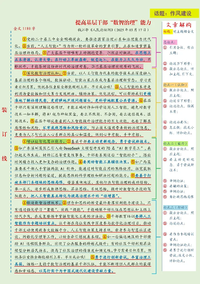 《人民日报范文精讲（2025.4月版）_3539.2027北京定向选调_072027申论资料（三色笔记+万能模版+高分指南)_17、人民日报范文精讲》第4页预览