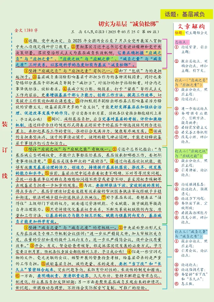 《人民日报范文精讲（2025.4月版）_3539.2027北京定向选调_072027申论资料（三色笔记+万能模版+高分指南)_17、人民日报范文精讲》第7页预览