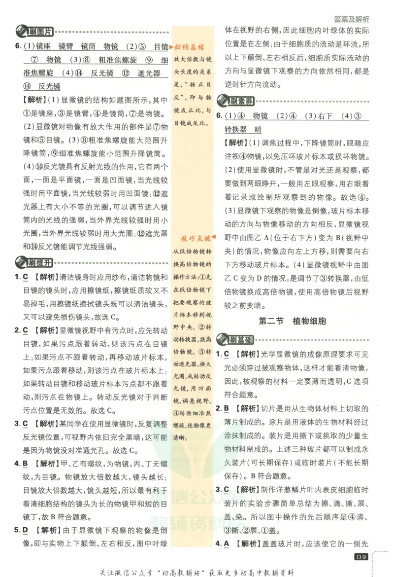 《初中必刷题七年级上册生物人教版答案_2、2025初中必刷题合集_初中必刷题23+24+25上册_2023版》第10页预览