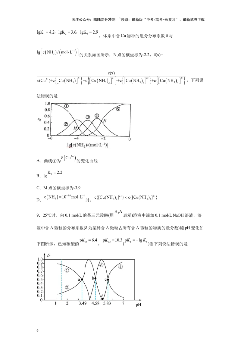 《2024年新课标卷T13-溶液中的离子平衡变式题_05-化学-高考总复习_专项复习_2024年_2024年化学真题变式题》第6页预览