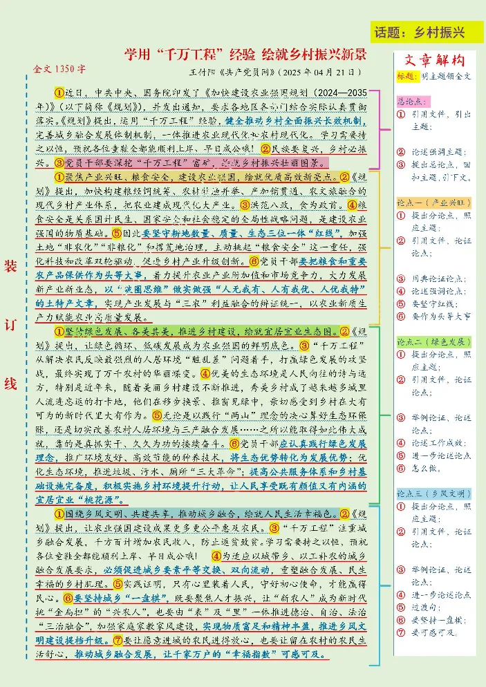 《人民日报范文精讲（2025.5月版）_3539.2027北京定向选调_072027申论资料（三色笔记+万能模版+高分指南)_17、人民日报范文精讲》第7页预览