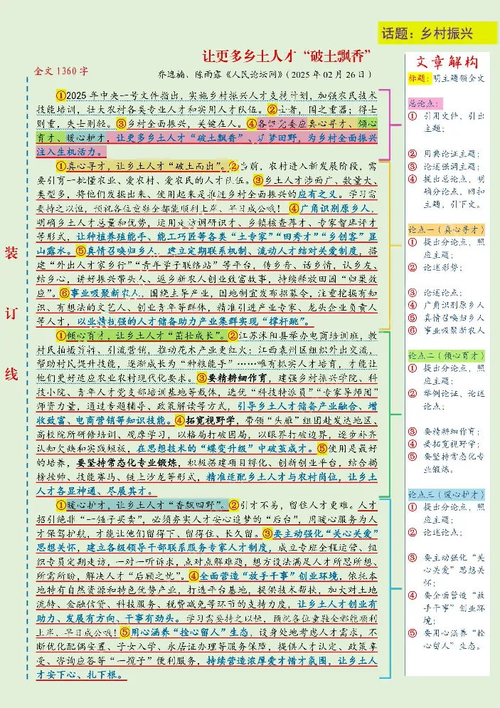 《人民日报范文精讲（2025.3月版）_3539.2027北京定向选调_072027申论资料（三色笔记+万能模版+高分指南)_17、人民日报范文精讲》第2页预览