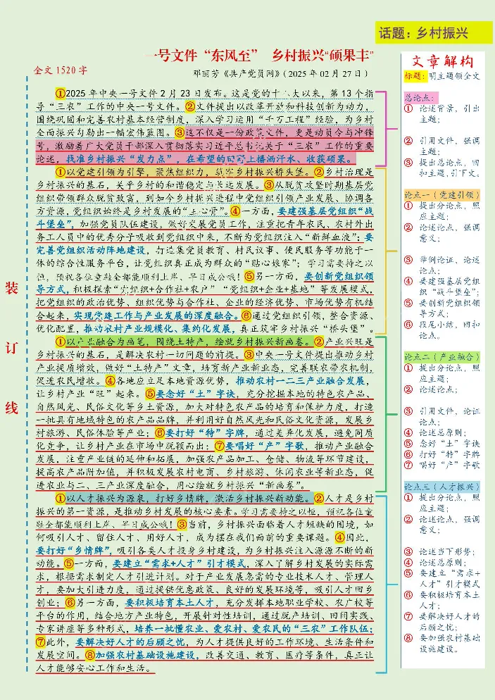 《人民日报范文精讲（2025.3月版）_3539.2027北京定向选调_072027申论资料（三色笔记+万能模版+高分指南)_17、人民日报范文精讲》第3页预览