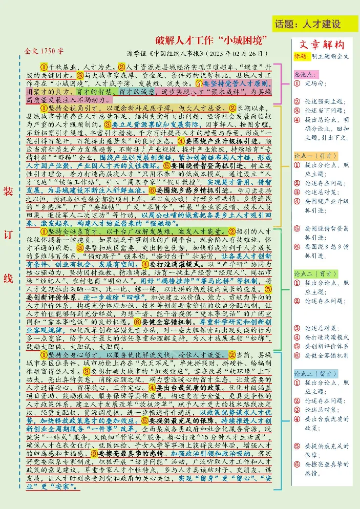 《人民日报范文精讲（2025.3月版）_3539.2027北京定向选调_072027申论资料（三色笔记+万能模版+高分指南)_17、人民日报范文精讲》第4页预览
