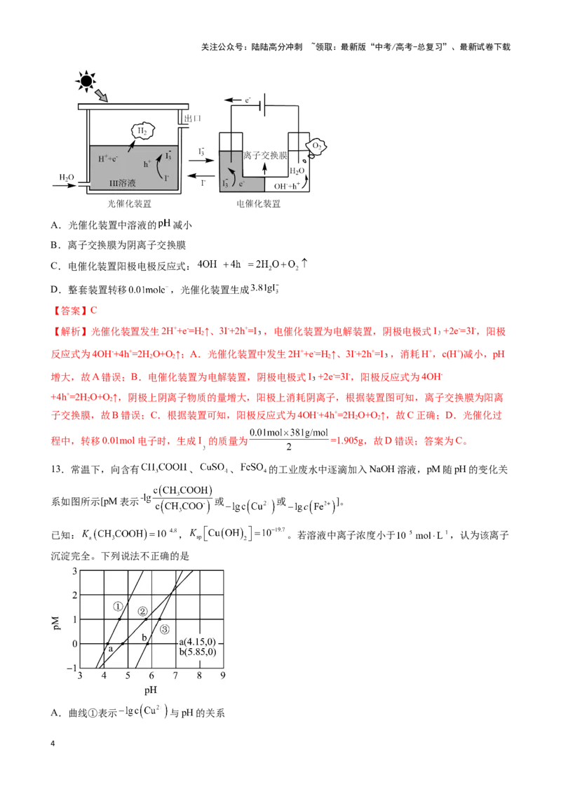 《专练08七道选择题+主观实验题-（解析版）_05-化学-高考总复习_专项复习_2024年_2023年高考化学考前手感保温训练（全国卷）_资料》第4页预览