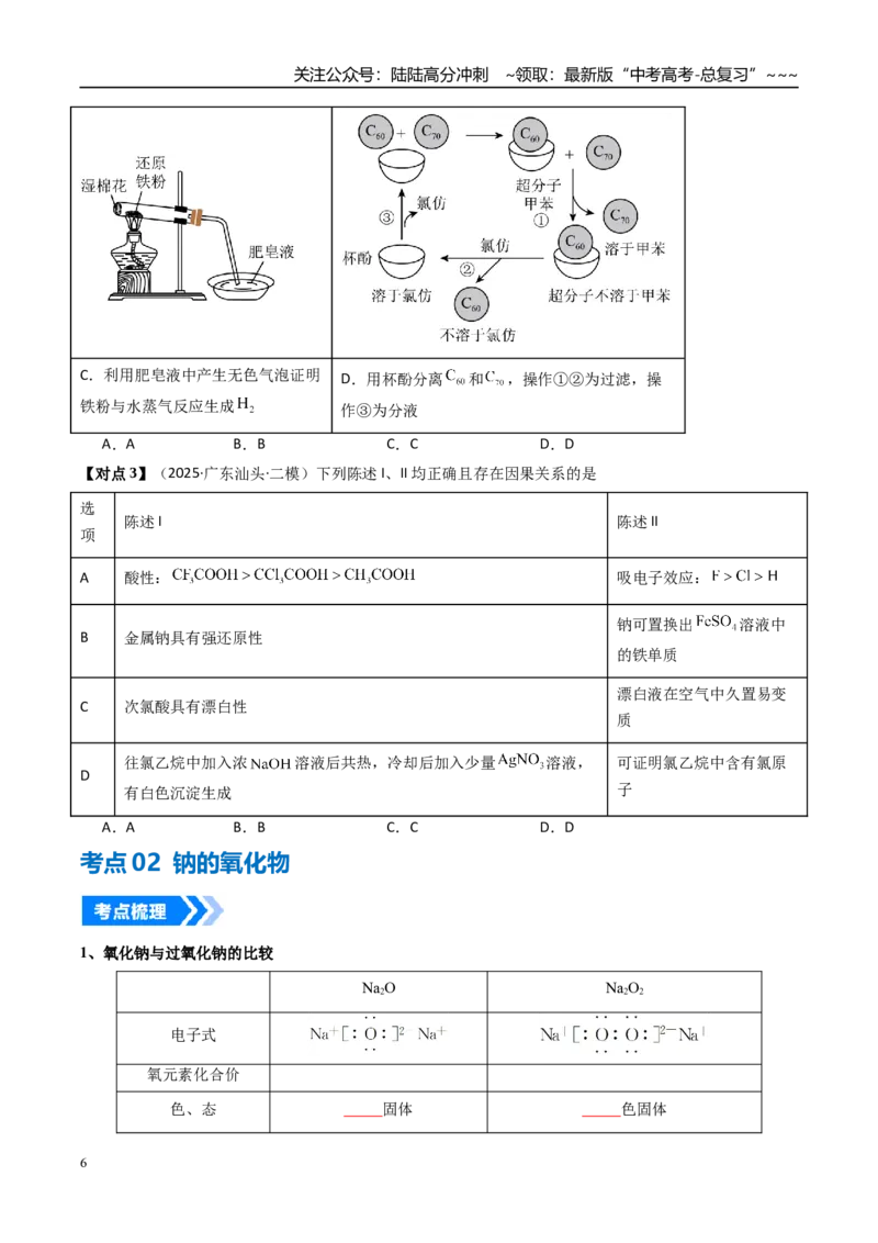 《专题01钠及其重要化合物（高效培优讲义）（学生版）_05-化学-高考总复习_一轮复习_2026年-化学高考一轮复习_2026年高考化学一轮复习考点精讲精练（新高考通用）-G58_2026版》第6页预览
