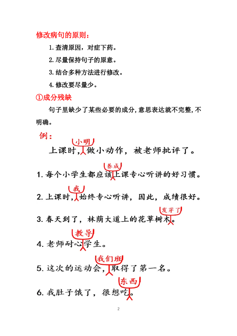《1.基础课程讲义9-18节课_小学1-6年级全科全套_1-6年级全科上册_六年级_语文_小学语文基础知识14专项练习（附答案）》第2页预览