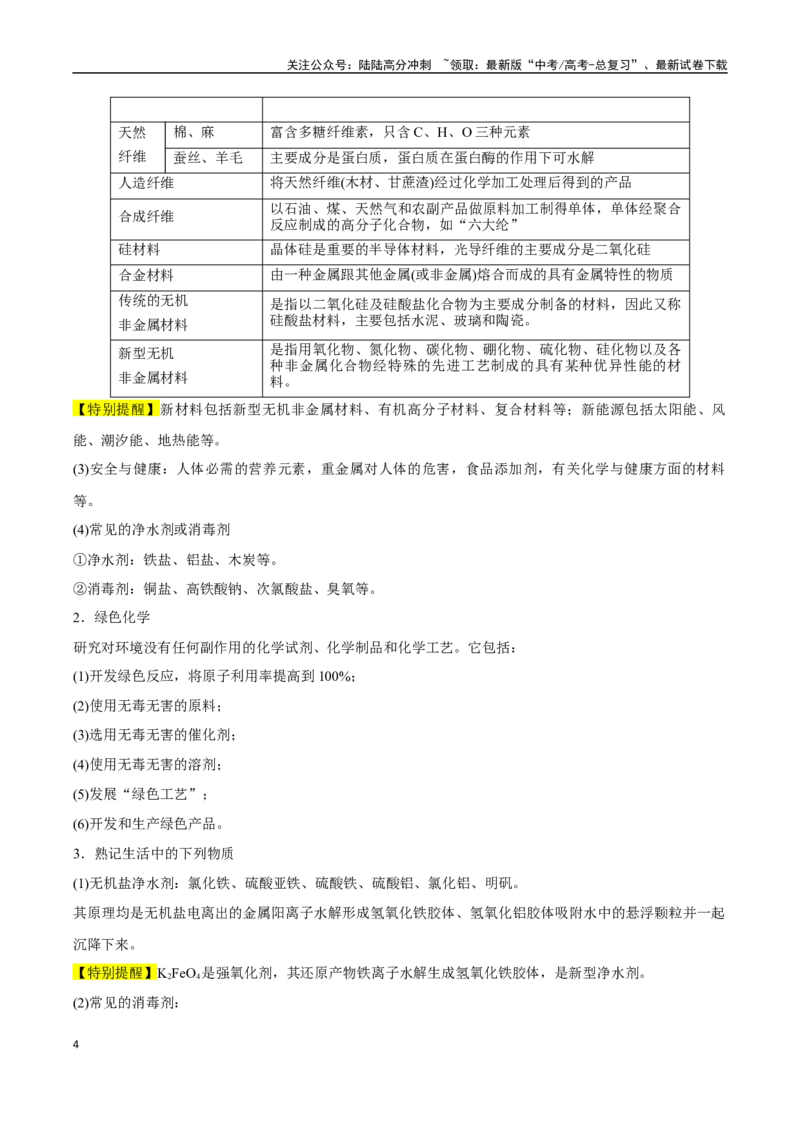 《专题01物质的组成、性质和分类讲义（考情+考点+跟踪训练）_05-化学-高考总复习_二轮复习_2025年_2025年高考化学二轮复习专题冲刺讲义习题考点练全国通用》第4页预览
