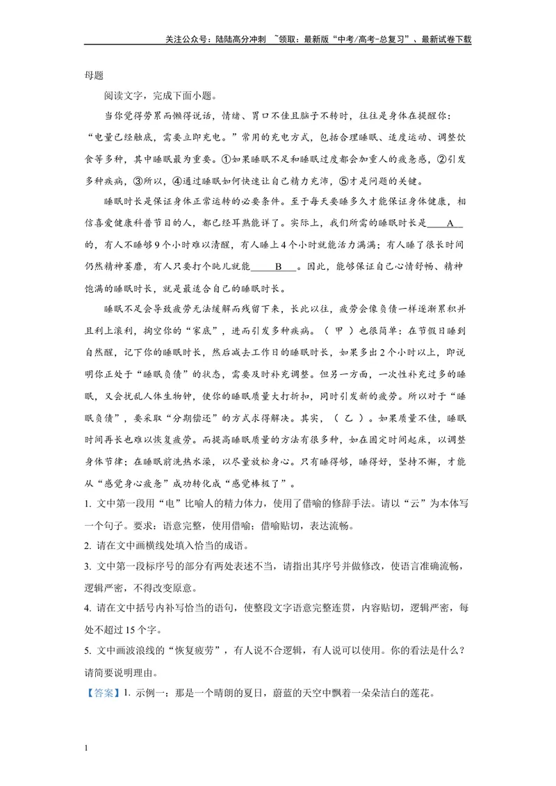 《2024年新高考1卷语文真题变式练习之语言文字运用_专项复习_2024年_2024年语文真题变式题》第1页预览