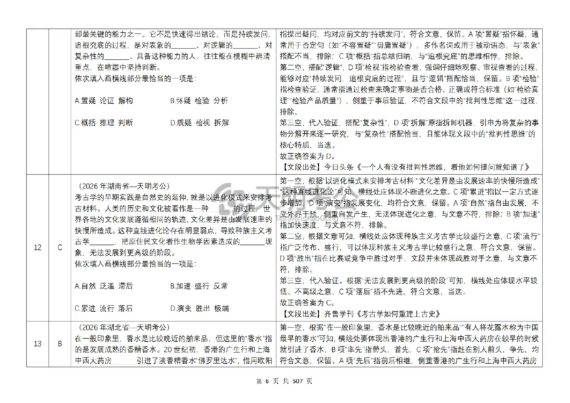 《逻辑填空千题册7.0（顺序版答案）_3539.2027北京定向选调_062027行测刷题-各模块刷题合集pdf版_2027逻辑填空千题册_（顺序版7.0）逻辑填空千题册》第8页预览