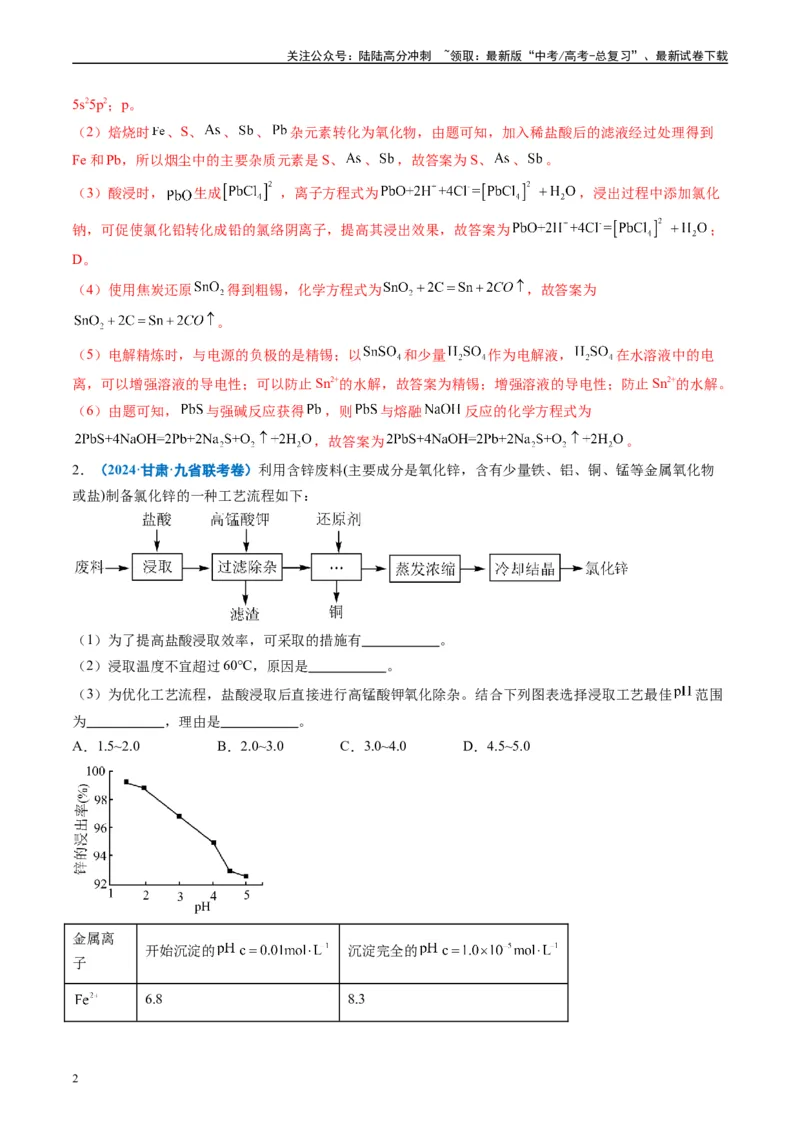 《专题04工艺流程综合题化学实验综合题（解析版）_05-化学-高考总复习_专项复习_2024年_2024高考化学1月九省联考猜想卷真题汇编完全解读_2024年1月“九省联考”化学真题分类汇编(5)份》第2页预览
