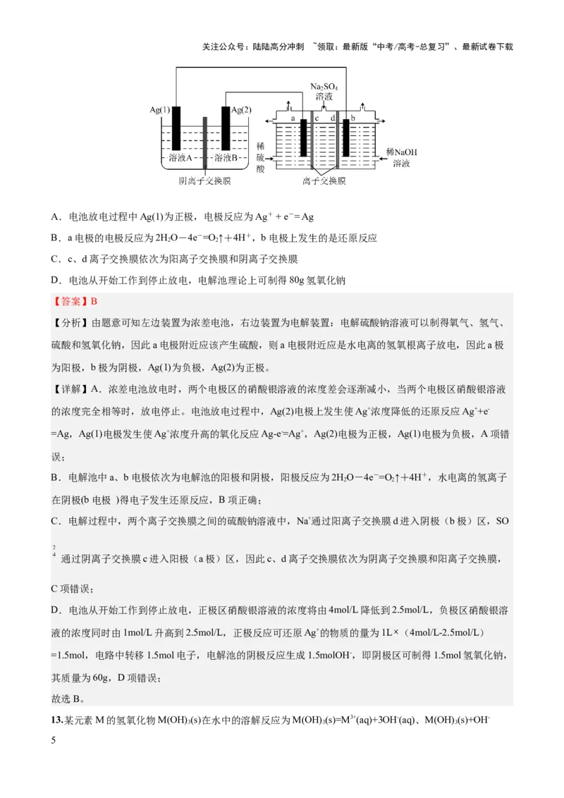 《2023年高考押题预测卷01（全国乙卷）-化学（全解全析）_05-化学-高考总复习_专项复习_2024年_2023年高考押题预测卷01化学》第5页预览