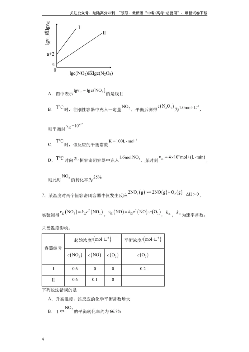 《专项训练速率常数的运用（原卷版）_05-化学-高考总复习_一轮复习_2024年_2024年高三化学一轮复习高考专项训练知识梳理练习_资料》第4页预览