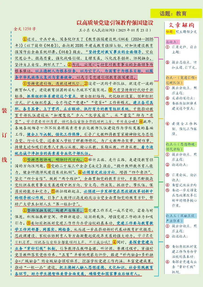 《人民日报范文精讲（2025.2月版）_3539.2027北京定向选调_072027申论资料（三色笔记+万能模版+高分指南)_17、人民日报范文精讲》第1页预览