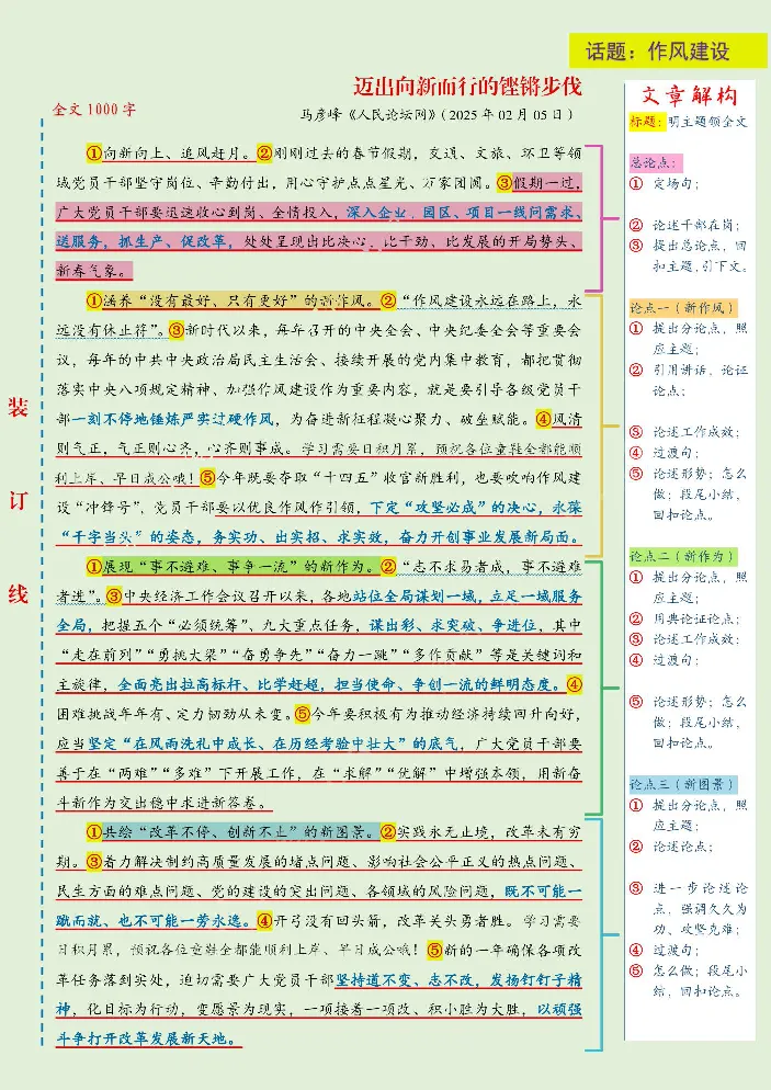 《人民日报范文精讲（2025.2月版）_3539.2027北京定向选调_072027申论资料（三色笔记+万能模版+高分指南)_17、人民日报范文精讲》第4页预览