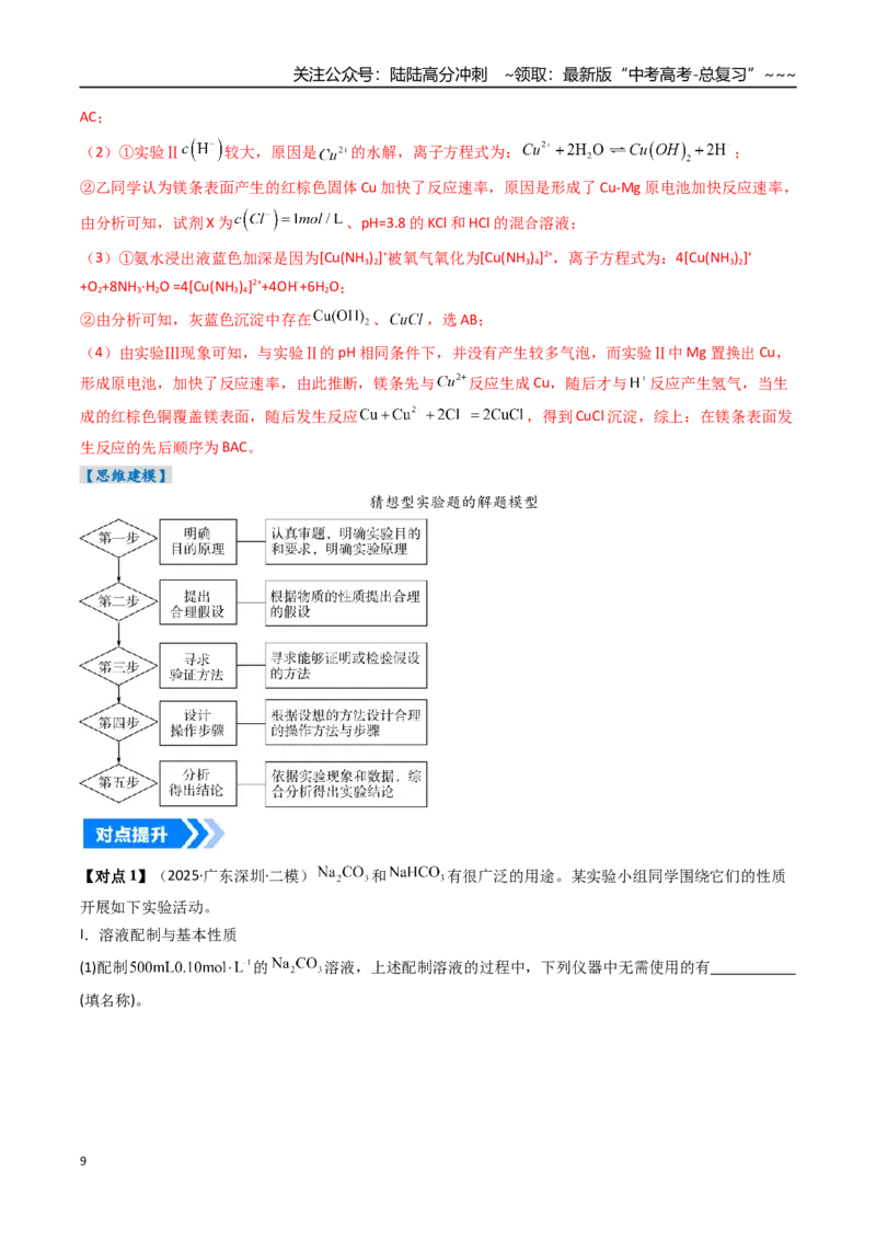 《专题04化学实验方案设计与探究（高效培优讲义）（教师版）_05-化学-高考总复习_一轮复习_2026年-化学高考一轮复习_2026年高考化学一轮复习考点精讲精练（新高考通用）-G58_2026版》第9页预览